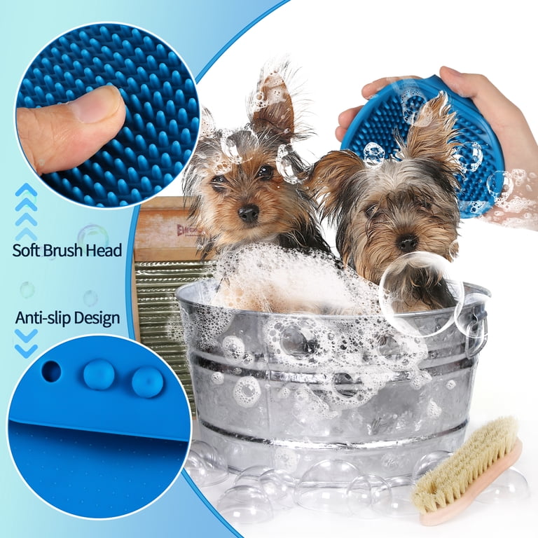 Qweryboo 3Pcs Dog Bath Scrubber Set With Ring Handle photo 6