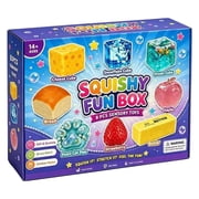 Ledyu Dumpling Squishies, Glitter Dumpling Mystery Box, Fidget Adults, Dumplings Stress Balls with Food Steamer,Stretchy Desk, B