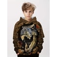 thumbnail image 4 of Sudaderas con capucha con estampado de animales y dinosaurios en 3D para niños y niñas, sudaderas con capucha unisex de estilo Harajuku, ropa de moda para niños, abrigo, 4 of 5