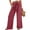 Z Red1, variant on Pxiakgy Cotton Linen Pants Women Summer Lightweight Drawstring Waist Lounge Pants Straight Leg Slim Fit Comfy Work Trousers Solid Straight Waist Casual Elastic Drawstring Cotton Pants