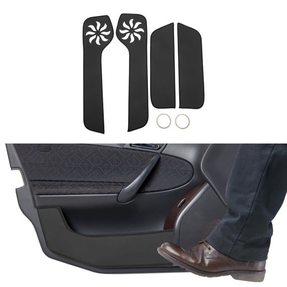 Unique Bargains Leather Car Door Anti Kick Pad Sticker for Volkswagen Jetta 2005 2006 2008-2012 Door Side Edge Guard Protector Interior Accessories Black 1 Set