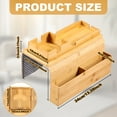 thumbnail image 2 of Bamboo Couch Cup Holder with Side Storage Pocket Versatile Couch Arm Tray Organizer Practical Sofa Armrest Tray Table Non Slip Couch Arm Table Tray for Snacks Drinks, 2 of 9