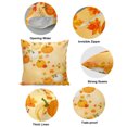 thumbnail image 6 of Throw Pillow Covers, Orange Thanksgiving 24x24 Pillow Covers for Couch/Sofa/Bed, Fall Maple Leaves Berries Farmhouse Decorative Square Linen Cushion Pillowcase for Home Decor, 6 of 9