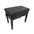 thumbnail image 1 of FixtureDisplays Banc de Piano Noir Chaise Clavier Hauteur Réglable 19-23 Pouces avec Compartiment de Rangement 15361, 1 of 7