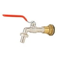 thumbnail image 1 of Válvula de Agua de Barril de Lluvia Ticfox de Latón, Válvula de Bola Giratoria, Conector de Manguera 1/2 pulg, 1 of 14