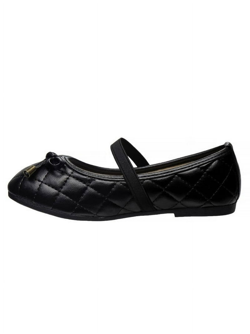 Kensie Girl Toddler Slip-on Ballerinas Dress Shoes Black,