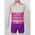 thumbnail image 6 of TiaoBug Kids Girls Two Pieces Printed Tankinis Swimsuit Halter Neck Top and Shorts Set Swimwear, 6 of 7