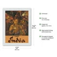thumbnail image 2 of Ajanta Caves India - Ancient Painting of Bodhisattva Padmapani - Vintage Travel Poster c.1959 - Japanese Unryu Rice Paper Art Print (Unframed) 12 x 16 in, 2 of 4