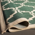 thumbnail image 6 of SAFAVIEH Courtyard Estelle Geometric Indoor/Outdoor Area Rug, Dark Green/Beige, 5'3" x 5'3" Round, 6 of 12
