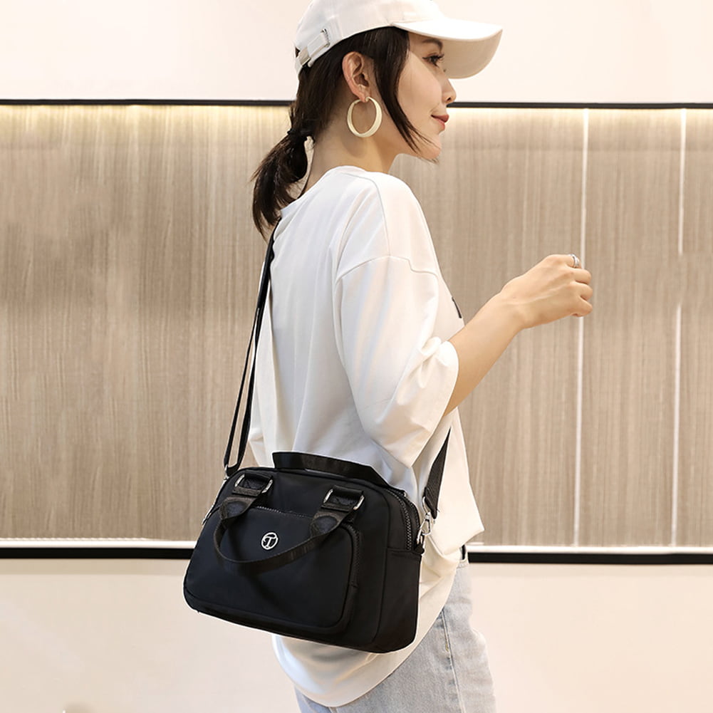 Thai Cotton Blend Sling Bag with Leather Strap - Joyful Journey in Green |  NOVICA
