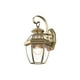 Livex Lighting 2051-01 Monterey 1 Light Outdoor Antique Brass Finish Solid Brass Wall Lantern with Clear Beveled Glass – image 1 sur 5