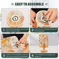 thumbnail image 4 of Autumn Leaves Bedside Table Lamp LED Warm Lights with USB Charging Port Retro Cylinder Desk Lamps, 4 of 7