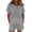 Gray, variant on Womens Plus Size Short Sets Casual Cotton Linen Crew Neck Top and Shorts Matching Outfits with PocketsGreen2XL