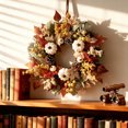 thumbnail image 4 of WIFKLSIIPG Fall Maple Leaf Wreath with Vine Thanksgiving for Autumn Party Home Door Wall, 4 of 8