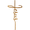 Bronze, variant on Jesus Cross - Metal Wall Art