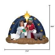 Airblown Snowy Night Nativity Inflatable