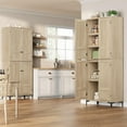 thumbnail image 4 of 71 inch Tall Storage Cabinet, Kitchen Pantry 5 Tier Bathroom Cabinet with 4 Doors Adjustable Shelves for Kitchen, Dining Room, Bathroom, 4 of 7