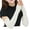 White, variant on WREESH Women's Winter Fashion Knitted Warm Half Finger Gloves Open Finger Arm Covers for Comfort and Style Black