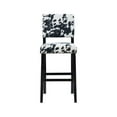 thumbnail image 3 of Linon Corey 30" Cow Print Bar Stool with Frame in Black Wood, 3 of 15