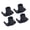 Black, variant on Yihuala 4Pcs Walker Skis Glides for Folding Walkers Mobility Aid Accessories Providing Noise Reduction And Floor Protections