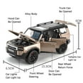 thumbnail image 3 of 1:32 Prado SUV Car Model Toys Alloy Die-casting Pull Back 6 Doors Opened Sound Light Off-road Vehicle Gifts for Kids Collection, 3 of 9