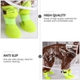 thumbnail image 5 of TABLZONE Green Silicone Pet Galoshes, and Comfortable Booties for Dogs, 4 Pieces for Rainy Weather, 5 of 6