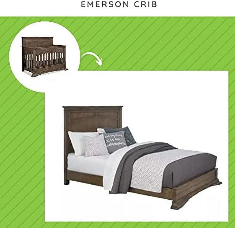Full-Size Conversion Kit Bed Rails for Select Bassett Baby Cribs (Cobblestone)
