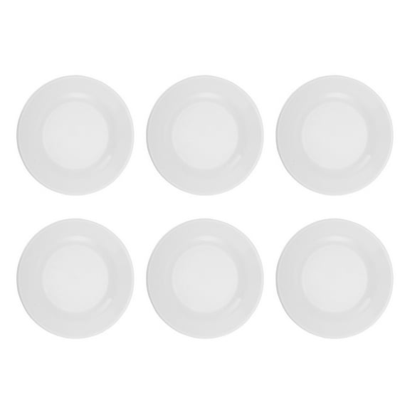 Raindrops 6 Pcs Melamine Dish For Lunch Appetizer Plates Charcuterie White