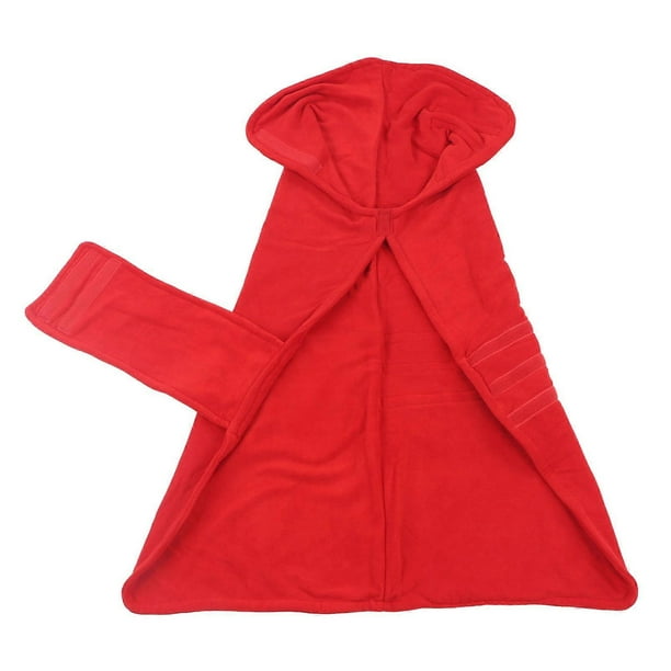 Dog Bathrobe Towel Fast Drying Absorbent Reusable Soft Pet Robe Coat for Taking Shower Red L