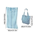 thumbnail image 3 of Integrated Beach Towel Bag with Shoulder & Backpack - Portable Swimming Towel, Stylish Geometric Design, Durable Nylon, Perfect for Beach, Travel & Camping,Dark Blue, 3 of 6