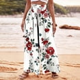thumbnail image 2 of Sexlip Womens Vintage Floral Print Spaghetti Strap Sleeveless Loose Jumpsuit Wide Leg Pants Vibrant Stylish Everyday Outfit Red S, 2 of 5