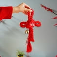 thumbnail image 1 of Borla de nudo chino decoraciones de año Nuevo colgante Oriental nudo chino adorno colgante para decoración del hogar regalo de recuerdo de bendición Estilo A Macarena Borla de nudo chino, 1 of 8