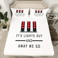 thumbnail image 2 of Feelyou Traffic Signal Light Queen Sheet Sets, White Red Cartoon Flat Sheet, Teen Kid Child Queen Fitted Sheet, Ultra Soft Home Decor, 4-Piece, 2 of 7