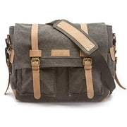 Sweetbriar Classic Laptop Messenger Bag, Black - Canvas Pack Designed to Protect Laptops up to 15.6 Inches