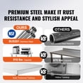 thumbnail image 2 of KFFKFF Metal Prep Station, Dimensions 30 x 60 x 34 Inch, Can Hold Up To 910 lbs, Robust Stainless Steel Worktable with 3 Customizable Height Settings, Suitable for Kitchen, Garage, Restaurant, 2 of 9