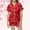Z25-Red, variant on Girls Silk Pajamas Size 7-8 Heart Print Button Down Short Sleeve Pjs Silk Tops and Shorts Valentine's Day Pjs Sleepwear Set Comfy Sleepwear for Kids and Boys Red,6-7 Years