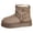 Khaki, variant on Rokment Womens Platform Winter Snow Boots Cold Weather Thicken Fleece Lined Fashion Casual Suede Buckles Thick Flatform Mid Calf Dress Short Booties