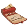 thumbnail image 3 of Red Leather Snap Strap Large Jewelry Roll with Watch/Bracelet Pillow GM17747, 3 of 3