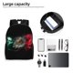thumbnail image 5 of Mochila negra con la bandera de México para hombre y mujer, ideal para trabajo, negocios, viajes, escuela, universidad, regalo para portátil., 5 of 5