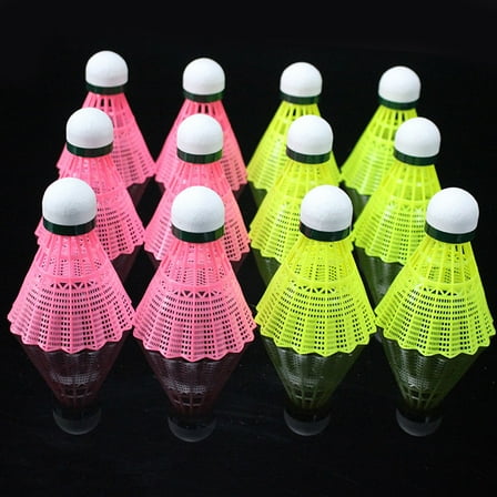 GOOHOCHY  6 Pcs Badminton Birdies Ball Outdoor Shuttlecocks Child Pink
