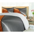 thumbnail image 5 of Ambesonne Orange Grey Duvet Cover Set, Machinery Modern 3D, Queen, Orange Grey, 5 of 6