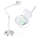 thumbnail image 1 of Brightech LightView Pro Lupa con soporte y luz - Lámpara de pie con lupa con 6 ruedas sobre una base resistente para tratamientos faciales - Luz de trabajo LED con lupa XL para manualidades y proyecto, 1 of 9