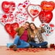 thumbnail image 3 of Globos ZHWKMYP con forma de corazón rojo, 36 piezas, para el día de San Valentín, 3 of 7