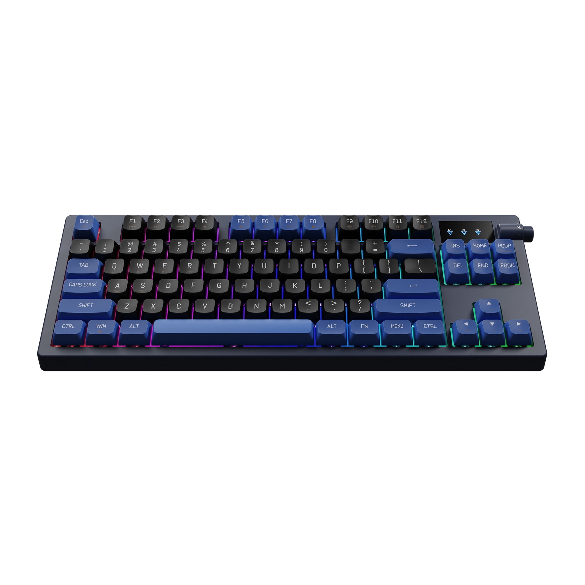 Gamdias HERMES E7 80% Mechanical Keyboard, Volume Control, Hot Swappable, Anti-Ghosting N-Key Rollover, RGB Backlighting