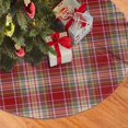 thumbnail image 2 of Falda para árbol de Navidad a cuadros rojos del clan Wallace, suave y divertida, decoración navideña navideña de granja de 48", 2 of 4