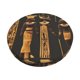 thumbnail image 1 of Balery Ancient Egyptian Hieroglyph Fundas de asiento para taburete de bar redondo de tela de terciopelo ajustables que protegen de arañazos y manchas para sillas de 14 a 17 pulgadas.-14 inch, 1 of 7