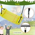 thumbnail image 4 of SYNGAR A-Frame Metal Swing Set, 2 in 1 Toddler Swing Combo Set, Playground Swing Sets with Seat Swing and Glider, Swing Playset Allow Up to 3 Kids Play At Once, Kids Swing Set for Backyard Park, B1093, 4 of 9