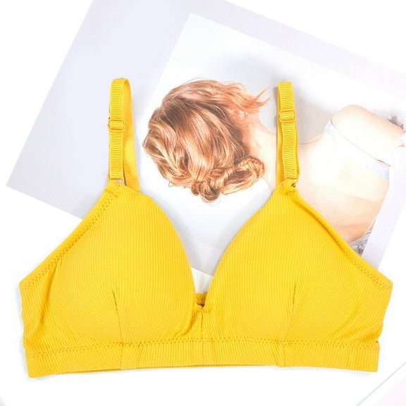 CAICJ98 Womens Lingerie Sports Bras for Women High Impact Racerback Workout Sports Bra High Support for L Bust Plus Size Yellow,One Size