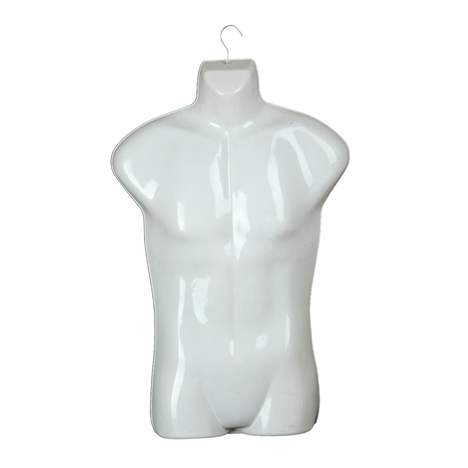 figatia Male Mannequin Hanger Fashion Body Manikin for Garment Vendors Market Commercial white