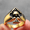 Gold color, variant on Poker Spade Skull 14K Yellow Gold Men Rings Punk New In For Male Women Fashion Jewelry Creativity Gift